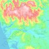 Carahue topographic map, elevation, terrain