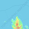 Pandan topographic map, elevation, terrain