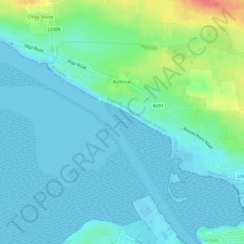 Ballincar topographic map, elevation, terrain