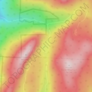 Little Rock Pond topographic map, elevation, terrain