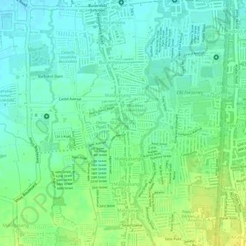 Malagasang I-B topographic map, elevation, terrain