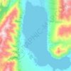 Lake Ōhau topographic map, elevation, terrain
