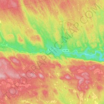 Lower Caledonia topographic map, elevation, terrain