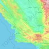 Los Padres National Forest topographic map, elevation, terrain