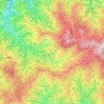 Falgunanda topographic map, elevation, terrain