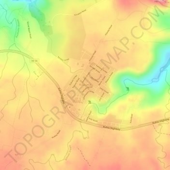 Kilauea topographic map, elevation, terrain