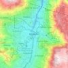 Medellín topographic map, elevation, terrain