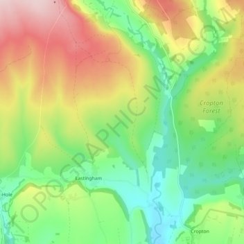 Lastingham topographic map, elevation, terrain