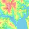 Feock topographic map, elevation, terrain