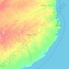 Nampula Province topographic map, elevation, terrain