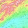 Namangan Region topographic map, elevation, terrain