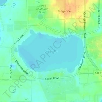 Lake Ola topographic map, elevation, terrain