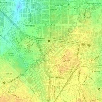 Fagge C topographic map, elevation, terrain