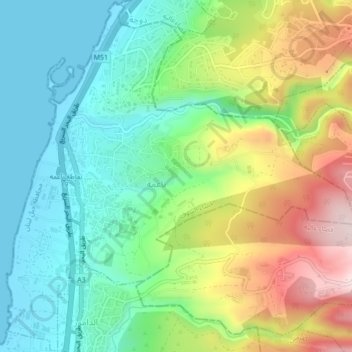 Naameh topographic map, elevation, terrain