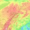 Pensilvania topographic map, elevation, terrain