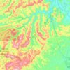 Cube topographic map, elevation, terrain