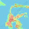 Central Sulawesi topographic map, elevation, terrain