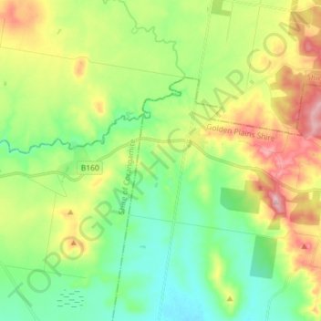 Pittong topographic map, elevation, terrain