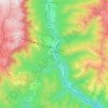 Sinaia topographic map, elevation, terrain