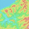 Uchiko topographic map, elevation, terrain