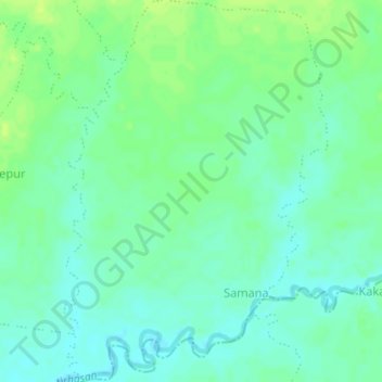 Samana topographic map, elevation, terrain