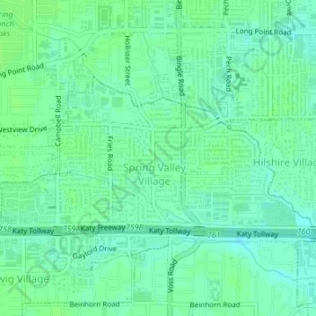 Spring Valley topographic map, elevation, terrain