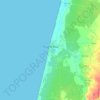 Praia de Mira topographic map, elevation, terrain