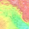 Tigris River topographic map, elevation, terrain