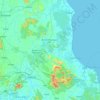 Rompin topographic map, elevation, terrain