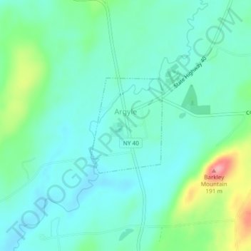 Village of Argyle topographic map, elevation, terrain