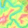 Calderwood Lake topographic map, elevation, terrain