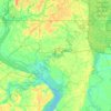 Gates County topographic map, elevation, terrain