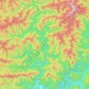 十津川村 topographic map, elevation, terrain