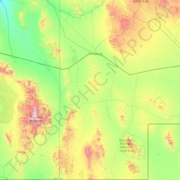 Hidalgo County topographic map, elevation, terrain