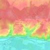Bourré topographic map, elevation, terrain
