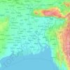 Bangladesh topographic map, elevation, terrain