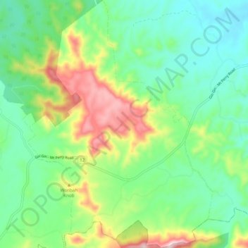 Boolboonda topographic map, elevation, terrain