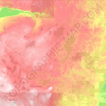 Unorganized Division No. 18 topographic map, elevation, terrain