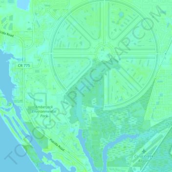Rotonda West topographic map, elevation, terrain