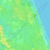 Flagler County topographic map, elevation, terrain