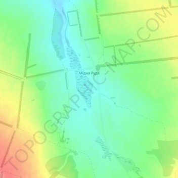 Midna Ruda topographic map, elevation, terrain