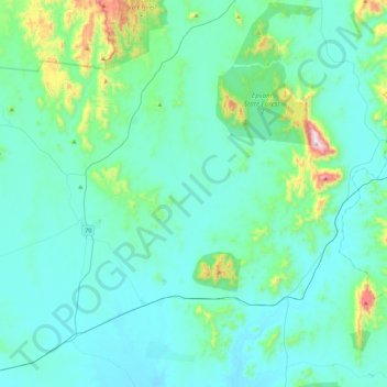 Nebo topographic map, elevation, terrain