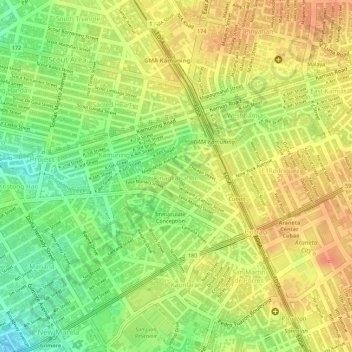 Pinagkaisahan topographic map, elevation, terrain