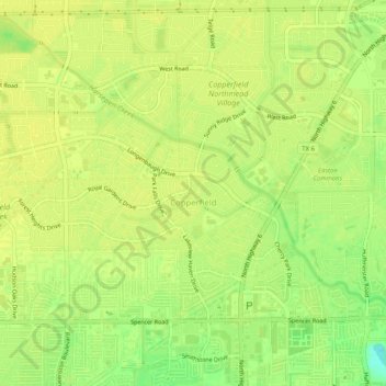 Copperfield topographic map, elevation, terrain