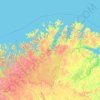 Finnmark topographic map, elevation, terrain