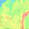 Pechora River topographic map, elevation, terrain