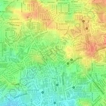 San Agustin topographic map, elevation, terrain