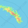South Georgia topographic map, elevation, terrain