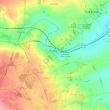 Wilsford topographic map, elevation, terrain
