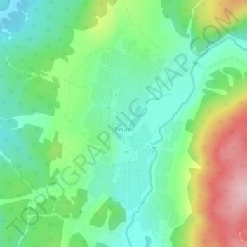 Зигаза topographic map, elevation, terrain